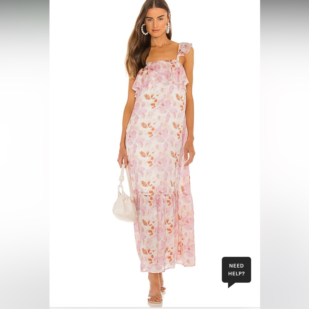 Small House of Harlow 1960 brand from Revolve. Ruffle top and tiered bottom.